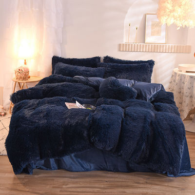 Prova il massimo comfort con il logo personalizzato Mink Velvet Quattro pezzi copertura copriletto
