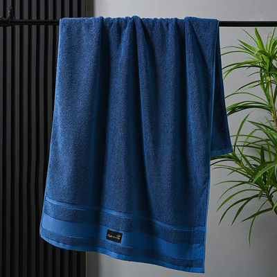 Set di asciugamani per hotel di lusso in cotone puro con disegno a strisce spesse e Jacquard
