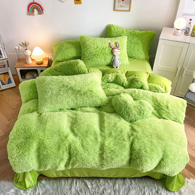 2023 Shaggy Warm Mink Velvet Crystal Bedding Solid Duvet Cover per 1,5m 5 piedi Letto 4 Pcs