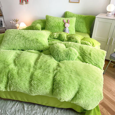 2023 Shaggy Warm Mink Velvet Crystal Bedding Solid Duvet Cover per 1,5m 5 piedi Letto 4 Pcs