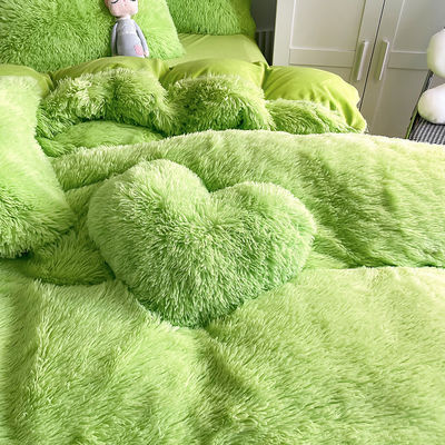 2023 Shaggy Warm Mink Velvet Crystal Bedding Solid Duvet Cover per 1,5m 5 piedi Letto 4 Pcs