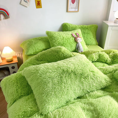 2023 Shaggy Warm Mink Velvet Crystal Bedding Solid Duvet Cover per 1,5m 5 piedi Letto 4 Pcs