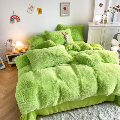 2023 Shaggy Warm Mink Velvet Crystal Bedding Solid Duvet Cover per 1,5m 5 piedi Letto 4 Pcs