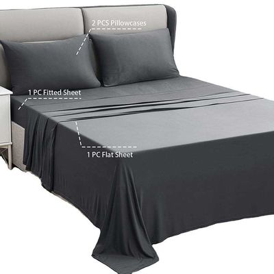 Set di biancheria da letto 100% in fibra di poliestere tessuto morbido Set di comodino di lusso Set di microfibra spazzolata
