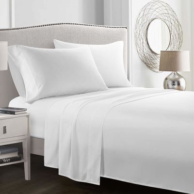 Set di letto morbido sostenibile 1800TC Massiccio cotone egiziano con lenzuola montata 4 pezzi Set di biancheria da letto di coperta