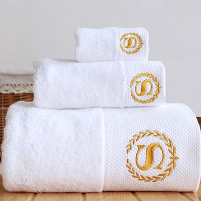 Set di asciugamani da bagno per hotel a cinque stelle con taglia personalizzata in SOLID COLOR 16S Asciugamani di cotone
