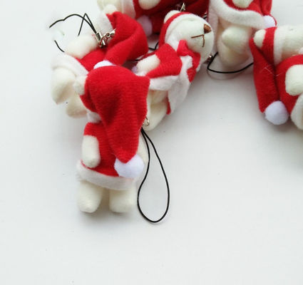 Mini orso a polso di Natale 6cm Plush Toy Teddy Bear Doll Pendente con 6*3*2cm Dimensione