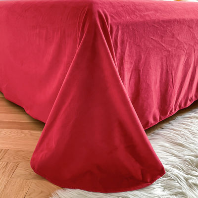 Ins Colore rosso caldo Vernice velluto cristallo biancheria da letto Set per inverno Letto biancheria da letto copertura