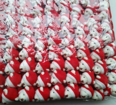 Mini orso a polso di Natale 6cm Plush Toy Teddy Bear Doll Pendente con 6*3*2cm Dimensione