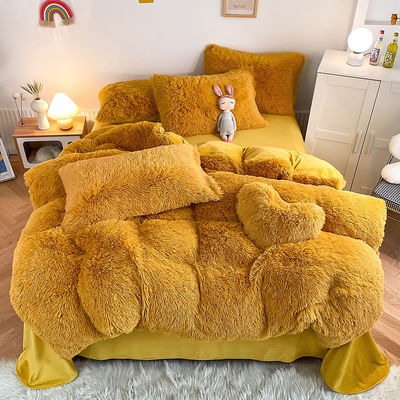 Gruppo d'età Bambini adulti colore zenzero Piano Set di copertura di copriletto tinto per biancheria da letto invernale