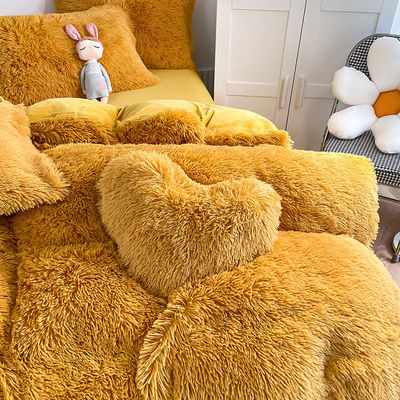 Gruppo d'età Bambini adulti colore zenzero Piano Set di copertura di copriletto tinto per biancheria da letto invernale