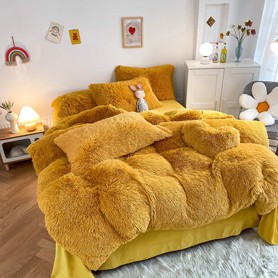 Gruppo d'età Bambini adulti colore zenzero Piano Set di copertura di copriletto tinto per biancheria da letto invernale