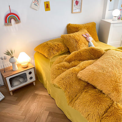 Gruppo d'età Bambini adulti colore zenzero Piano Set di copertura di copriletto tinto per biancheria da letto invernale