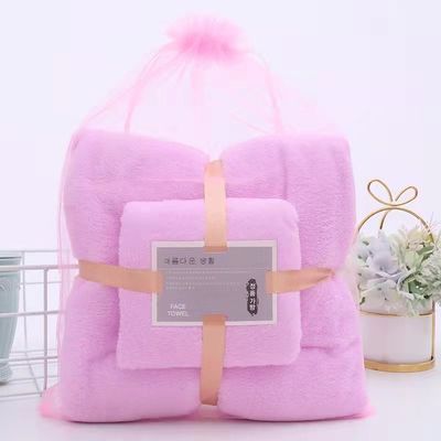 Top-Rated Color Personalizzato Spessore Corallino Fleece Towel Bath Set Perfetto per tutte le età