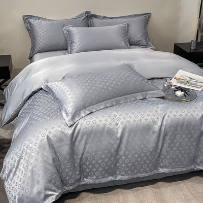Set di biancheria da letto Jacquard personalizzati di lusso Collezioni 4 Pcs Set di copertura di copriletto per cuscino