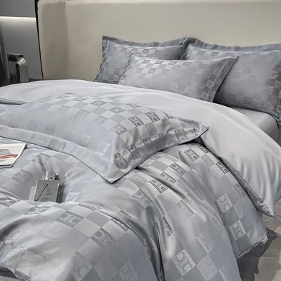 Set di biancheria da letto Jacquard personalizzati di lusso Collezioni 4 Pcs Set di copertura di copriletto per cuscino