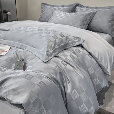 Set di biancheria da letto Jacquard personalizzati di lusso Collezioni 4 Pcs Set di copertura di copriletto per cuscino