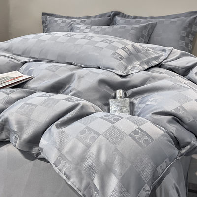 Set di biancheria da letto Jacquard personalizzati di lusso Collezioni 4 Pcs Set di copertura di copriletto per cuscino