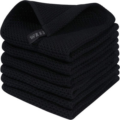 Puro cotone Honeycomb Cucina Squadrato Towel Set con gancio Diretto Colore Solid