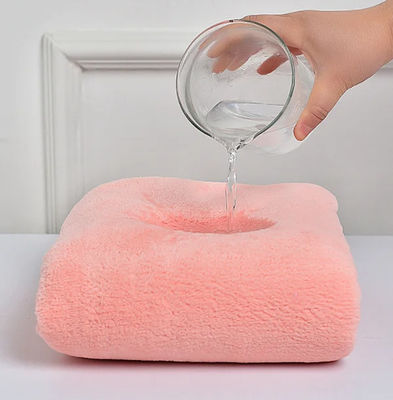35*75cm Logo personalizzato Logo colore puro asciugamano da bagno Fleece di corallo spessa Assorbente morbido