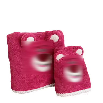 2 PCS Set Spessore regalo asciugamano da bagno Set per asciugamano di velluto di corallo sostenibile