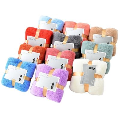 Set di asciugamani in velluto corallino 35*75cm ipoallergenici e assorbiti perfetto regalo di ritorno