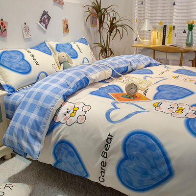 Hotel 4 pezzi Set di biancheria da letto di lusso copertura copriletto comodino lenzuola da letto e 2pcs cuscino cassa