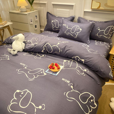 Hotel 4 pezzi Set di biancheria da letto di lusso copertura copriletto comodino lenzuola da letto e 2pcs cuscino cassa