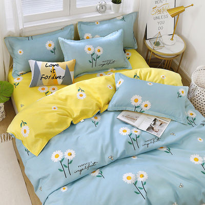 Hotel 4 pezzi Set di biancheria da letto di lusso copertura copriletto comodino lenzuola da letto e 2pcs cuscino cassa