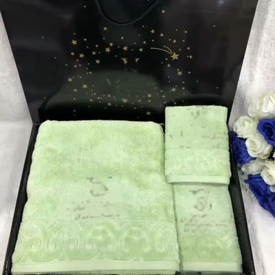 Set di asciugamani rettangolari in poliestere per il bagno dell'hotel 2024 Design Trending 35*75cm 70*140cm
