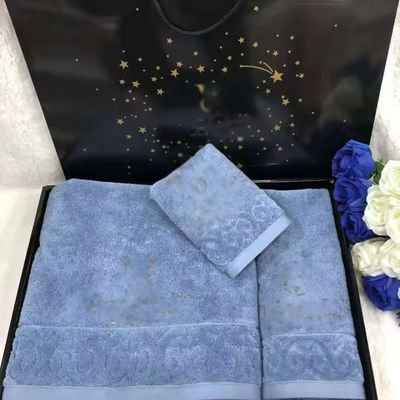 Set di asciugamani rettangolari in poliestere per il bagno dell'hotel 2024 Design Trending 35*75cm 70*140cm