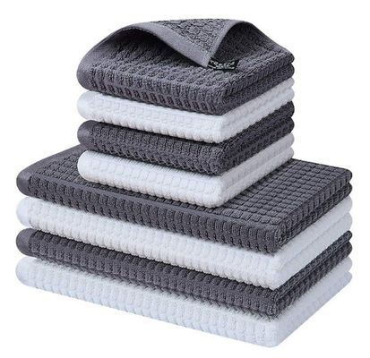 Waffle Square Towel per lavare i piatti morbido non appiccicoso senza perdita di colore Ananas Towel per capelli