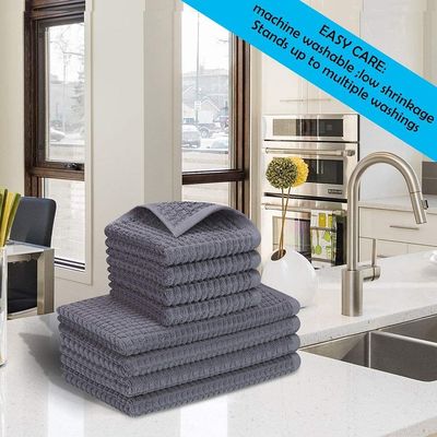 Waffle Square Towel per lavare i piatti morbido non appiccicoso senza perdita di colore Ananas Towel per capelli