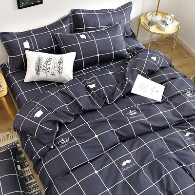 Fornitura 100% tessuto di poliestere di lusso copertura di copriletto biancheria da letto set con 2pcs cuscino cassa