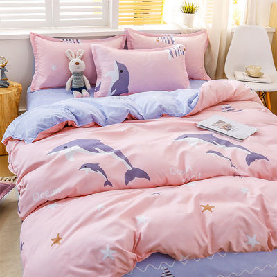 Fornitura 100% tessuto di poliestere di lusso copertura di copriletto biancheria da letto set con 2pcs cuscino cassa
