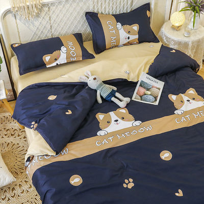 Fornitura 100% tessuto di poliestere di lusso copertura di copriletto biancheria da letto set con 2pcs cuscino cassa