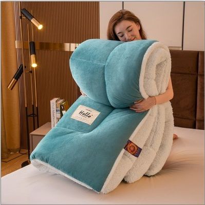 Home 2023 Spessore rosa chiaro solido soffici comodini per inverno biancheria da letto super calda