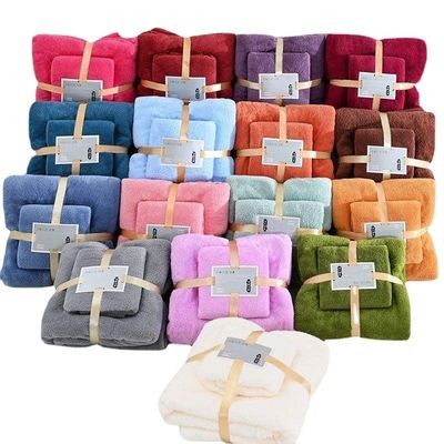 Set di asciugamani per bagno in microfibra in maglia di corallo perfetto per tutti