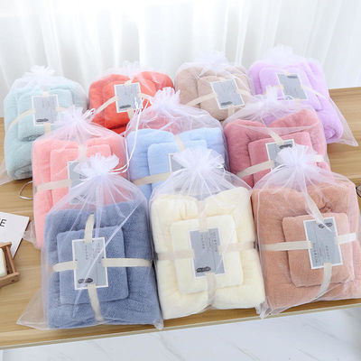Coral Fleece Cooling Turkish Towel Set 5 stelle Colorato Zero Twist Gift Set Bagno Towel