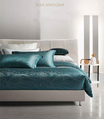 Stampa a schermo rotativo di lusso 19mm cotone di seta Jacquard 4Pcs Quilt Cover Set di biancheria da letto