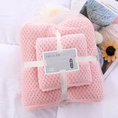 Soft and Absorbent Microfiber Coral Fleece Cation Bath Towel Set per tutti i gruppi di età
