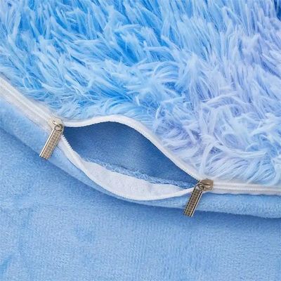 Blu Tie Dye Gradient Shaggy Warm Mink Velvet Bettine Set per Inverno 500TC Regali