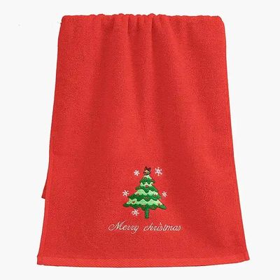Scatola regalo di Natale 100% cotone Towel Set con disegno a maglia e ricami personalizzati