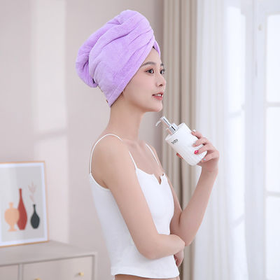 Cappuccio da asciugatura per capelli da donna da alta densità 88g-90g Turbano da asciugatura rapida con ricami di cartoni animati