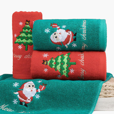 Set di asciugamani ricamati per Natale Asciugamani da bagno in cotone al 100% in scatola regalo per tutti