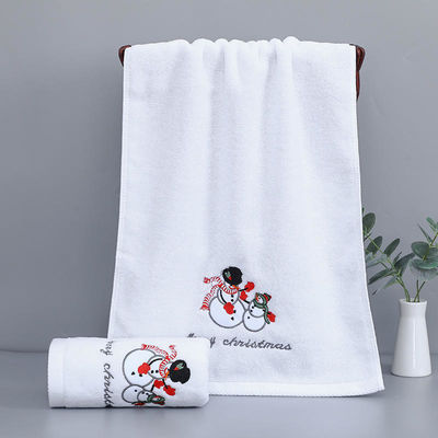 Set di asciugamani ricamati per Natale Asciugamani da bagno in cotone al 100% in scatola regalo per tutti