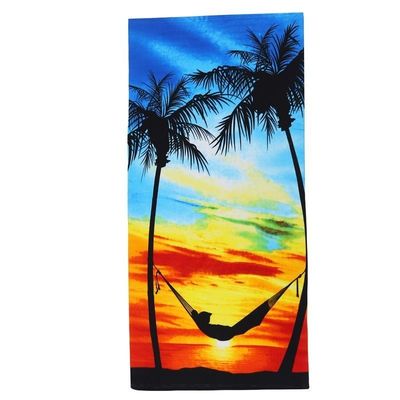 Disegni personalizzati Supportati Super Soft Microfiber Stampato 100% Polyester Beach Towel