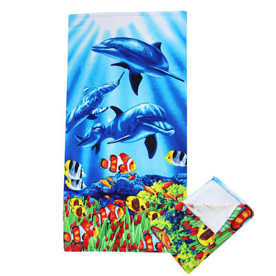 Disegni personalizzati Supportati Super Soft Microfiber Stampato 100% Polyester Beach Towel