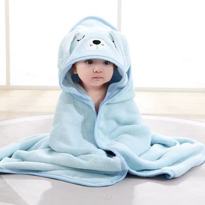 Cartoon Animal Kids Soft Microfiber Corall Fleece Hooded Bagnetto da bagno per ragazzi e ragazze