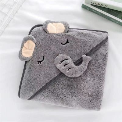 Cartoon Animal Kids Soft Microfiber Corall Fleece Hooded Bagnetto da bagno per ragazzi e ragazze
